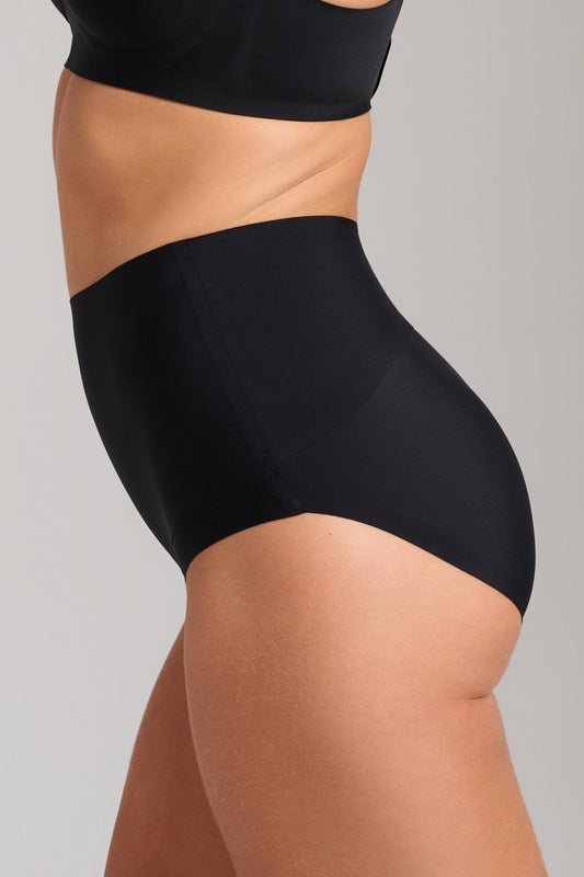 Invisible High Waist Shaping Brief - SIELLA - Color: Black Noir