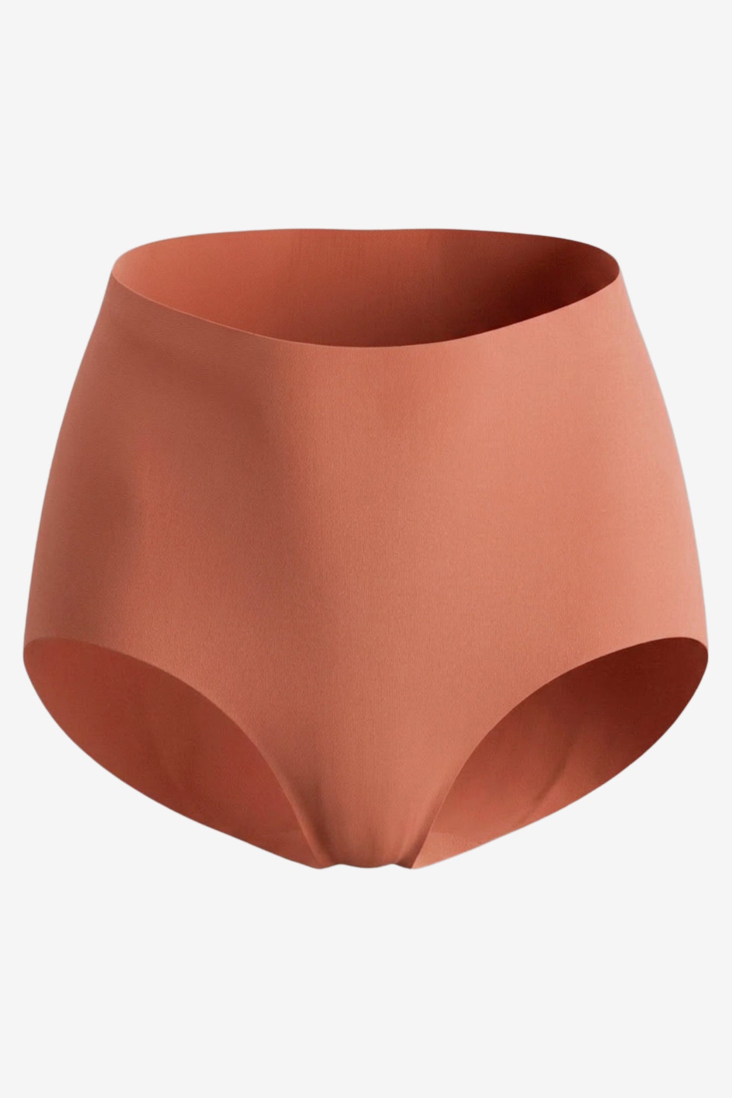 Organic Cotton No - Show High Waist Brief - Siella - Color: Terracotta