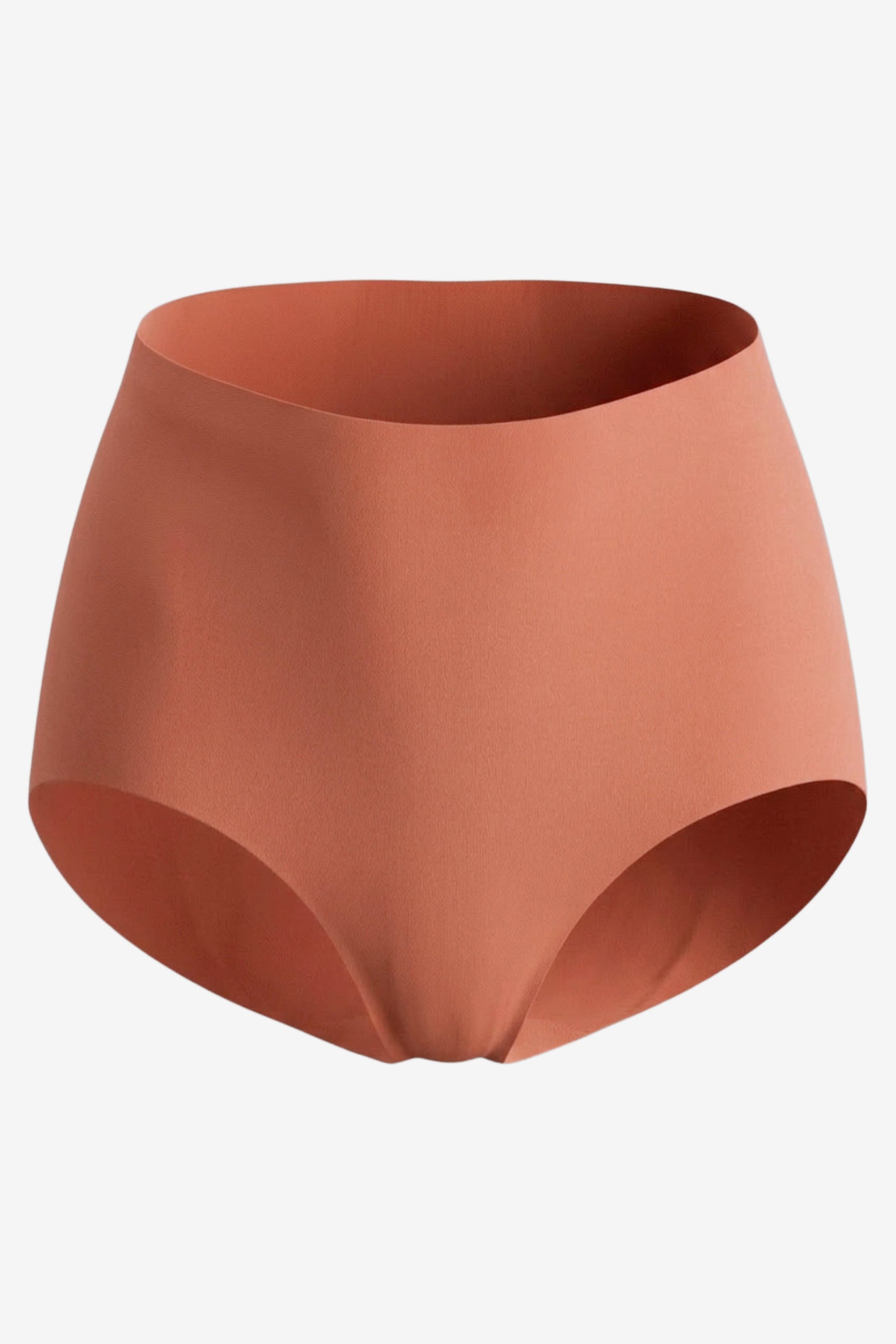 Organic Cotton No - Show High Waist Brief - Siella - Color: Terracotta