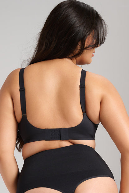 Sculpt V-Neck Bra - SIELLA - Color: Black Noir