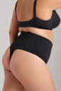 Sculpt High Waist Shaping Thong - SIELLA - Color: Black Noir