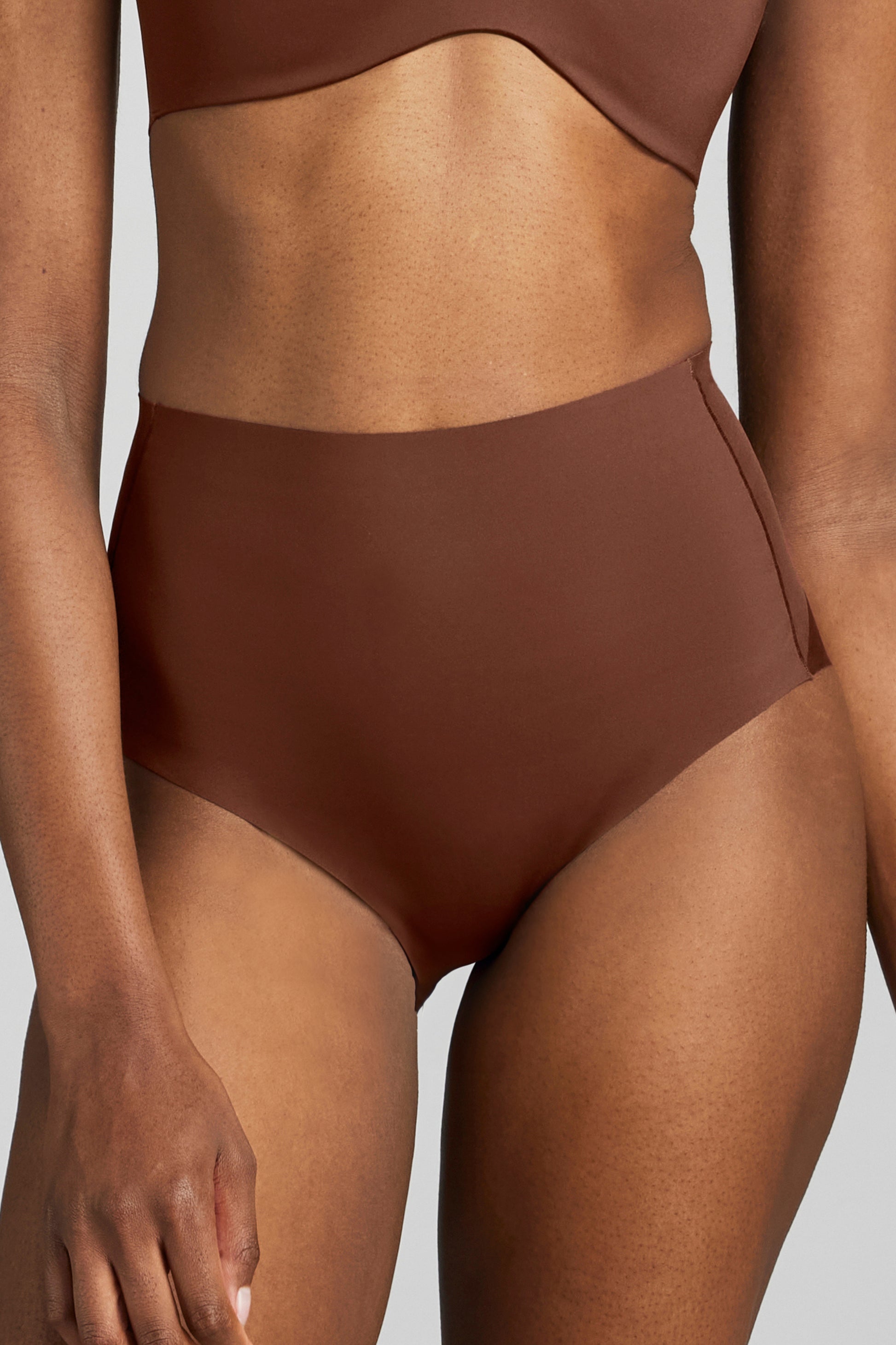 No-Show Shaping Brief - SIELLA - Color: Cocoa Cacao