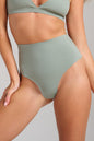 Organic Cotton No-Show Shaping Thong - SIELLA - Color: Sage Sauge