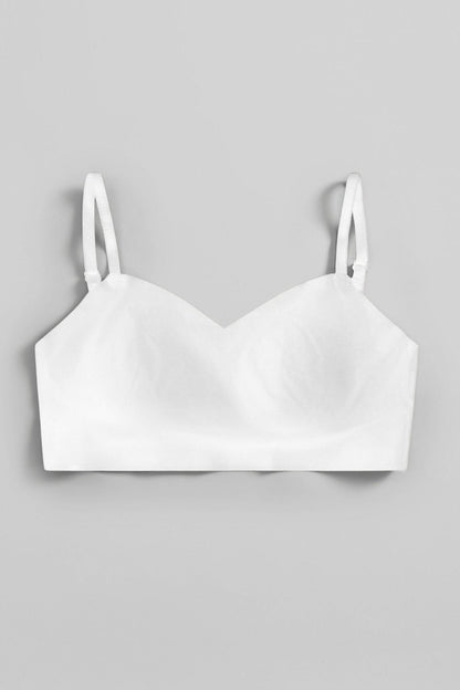 Invisible V - Neck Non - Padded Bra - Siella - Color: White Blanc