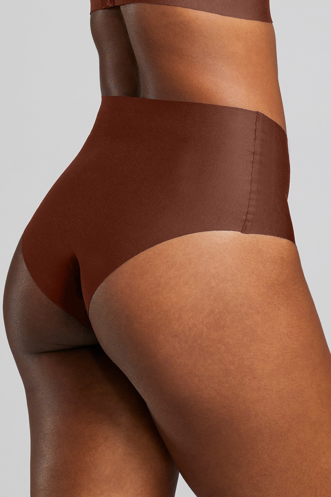 No - Show High Waist Brief - Siella - Color: Cocoa Cacao