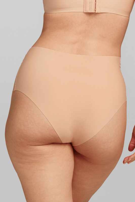 No - Show High Waist Brief - Siella - Color: Maple Sugar Sucre d'érable