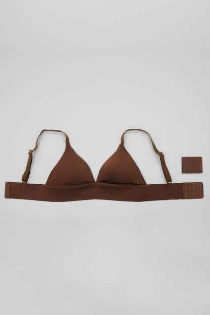 No - Show Triangle Bra - Siella - Color: Cocoa Cacao