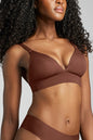 No - Show Triangle Bra - Siella - Color: Cocoa Cacao