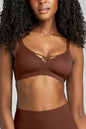 No-Show V-Neck Bra - Siella - Color: Cocoa Cacao