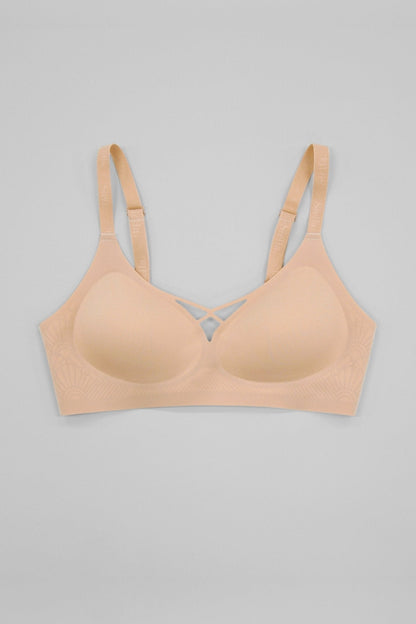No - Show V - Neck Bra - Siella - Color: Maple Sugar Sucre d'érable