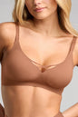 No - Show V - Neck Bra - Siella - Color: Toffee Caramel