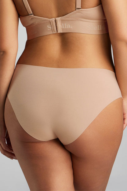 Organic Cotton No-Show Bikini - Siella - Color: Beach Beige Beige plage
