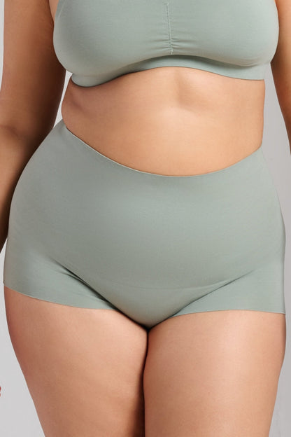 Organic Cotton No - Show Shaping Boy Short - Siella - Color: Sage Sauge