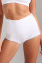 Organic Cotton No - Show Shaping Boy Short - Siella - Color: White Blanc
