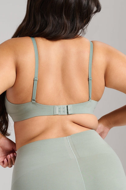 Organic Cotton No - Show V - Scoop Bra - Siella - Color: Sage Sauge