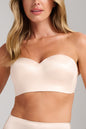Smooth Satin Foam Bustier - Siella - Color: Champagne