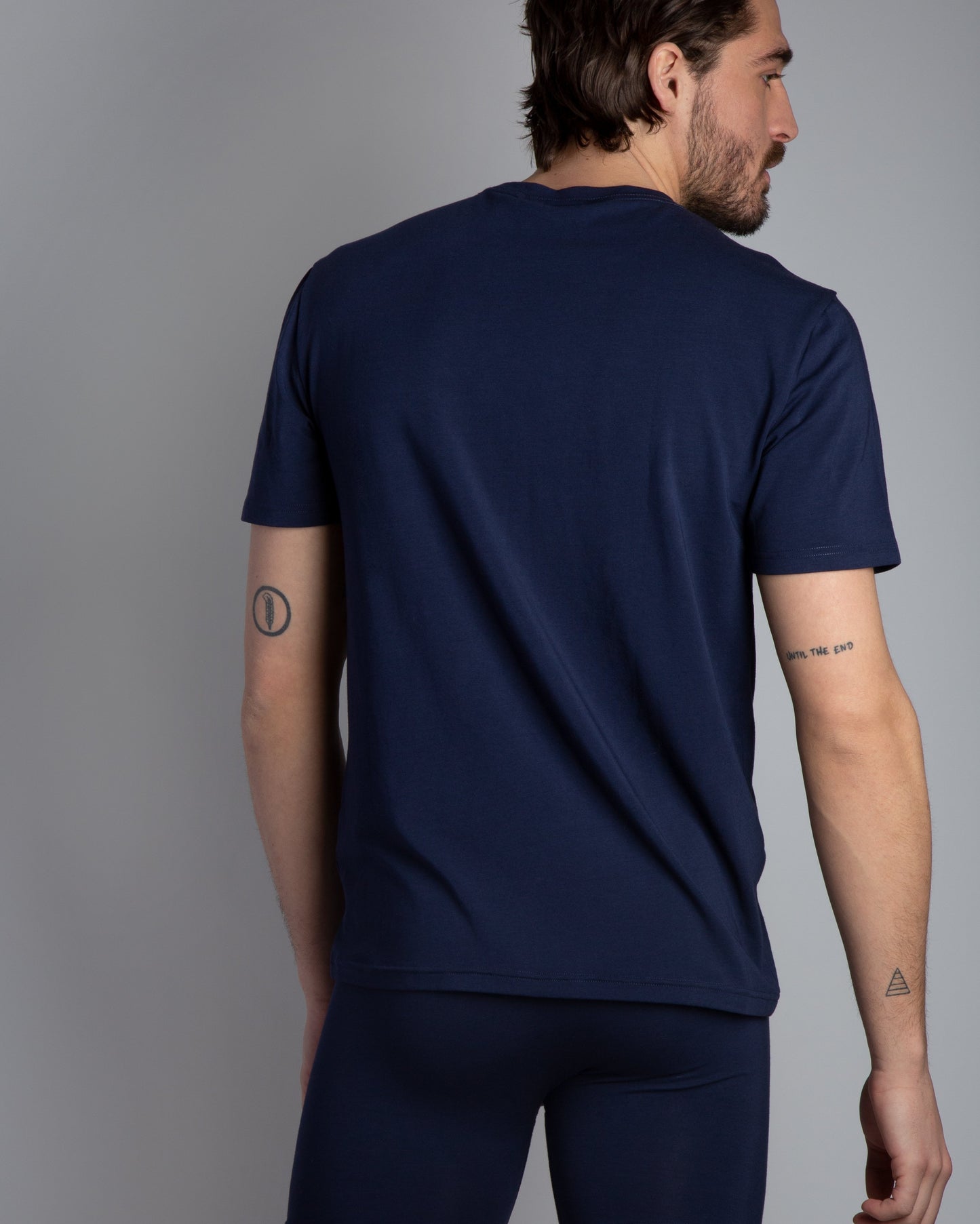 Cotton/Modal Pocket Crew Neck Tee