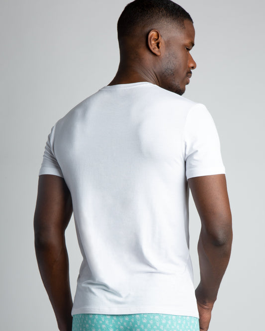 Cotton/Modal Pocket Crew Neck Tee