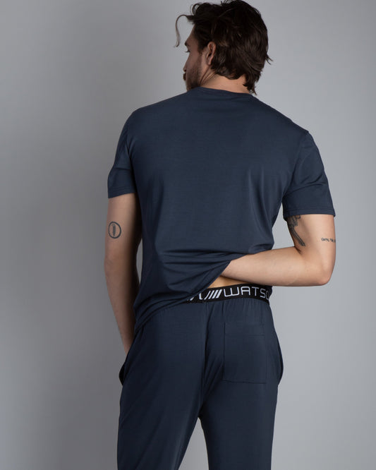 Cotton/Modal Pocket Crew Neck Tee